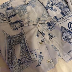 Ostroy XL Men's Resort Shirt NYC monuments